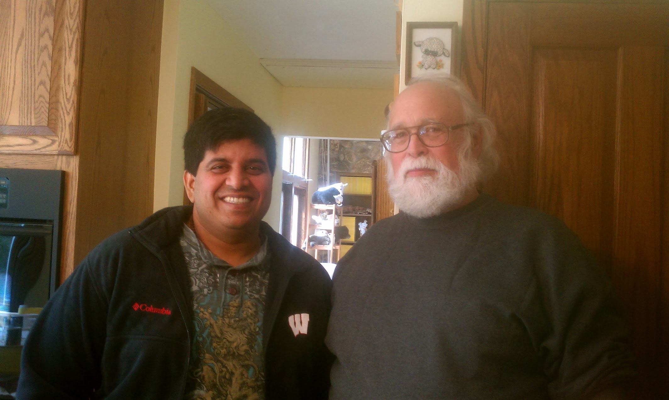 Alan Vonderohe with Kiran Manchikanti at his home